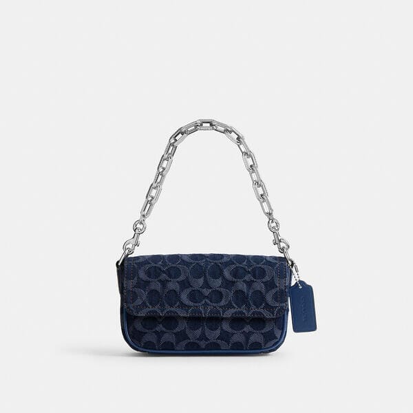Fashion 4 - Charter Flap Crossbody Bag 18 In Signature Denim