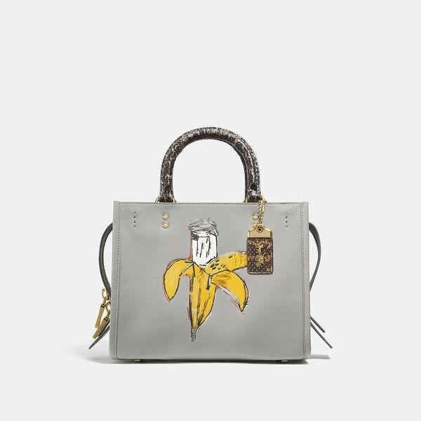 Fashion 4 - Coach X Basquiat Brown Spots And Snake Handle Rogue Bag 25