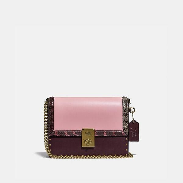 Fashion 4 - Coach X Jennifer Lopez Hutton Shoulder Bag In Colorblock With Snakeskin Detail
