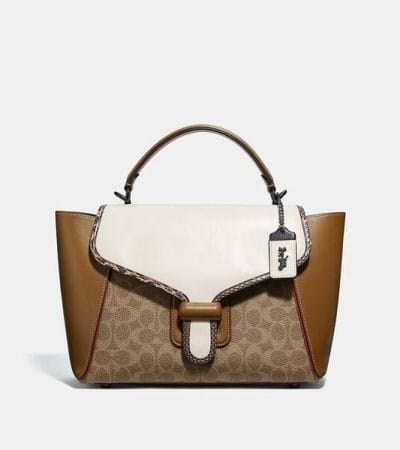Fashion 4 - Courier Carryall In Colorblock Signature Canvas With Snakeskin Detail