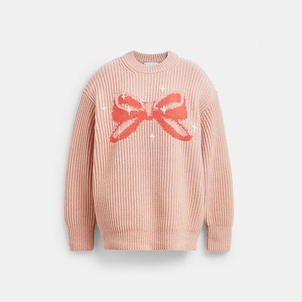 Fashion 4 - Crewneck Bow Sweater In Recycled Wool
