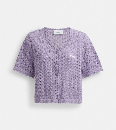 Fashion 4 - Cropped Knit Button Up Top