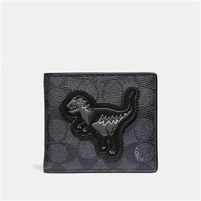 Fashion 4 - DOUBLE BILLFOLD WALLET IN SIGNATURE CANVAS WITH REXY