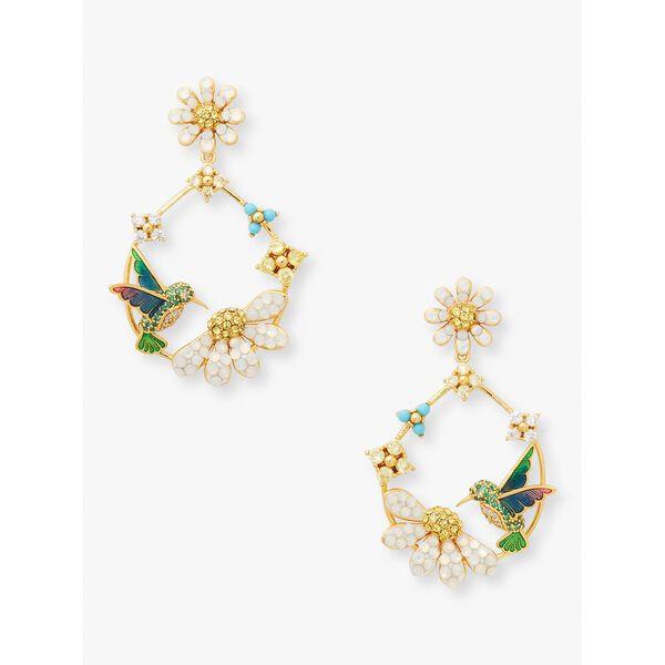 Fashion 4 - Dazzling Daisy Hummingbird Statement Hoops