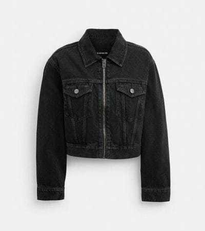 Fashion 4 - Denim Crop Jacket In Organic Cotton