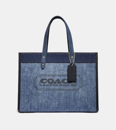 Fashion 4 - Denim with Coach Branding Field Tote 30