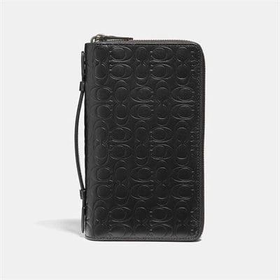 Fashion 4 - Double Zip Travel Organizer In Signature Leather