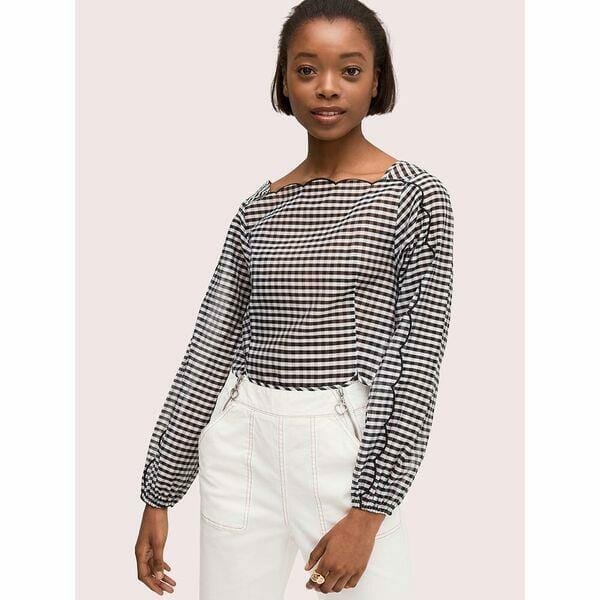 Fashion 4 - Embroidered Gingham Blouse