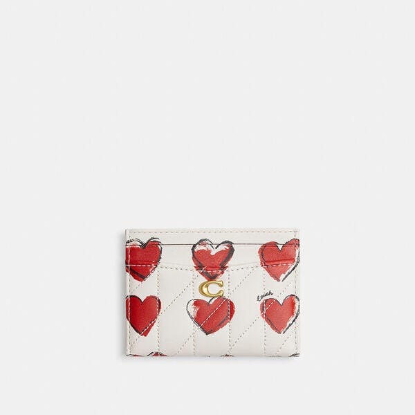 Fashion 4 - Essential Card Case With Quilting And Heart Print