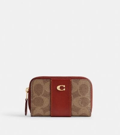 Fashion 4 - Essential Small Zip Around Card Case In Signature Canvas