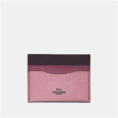 Fashion 4 - FLAT CARD CASE IN COLORBLOCK LEATHER