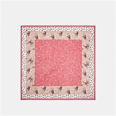 Fashion 4 - FLORAL BOW PRINT SILK SQUARE SCARF