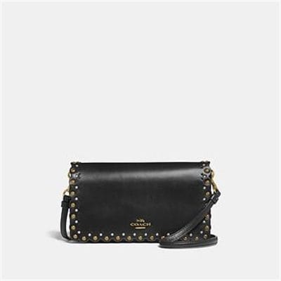 Fashion 4 - HAYDEN FOLDOVER CROSSBODY CLUTCH WITH SCALLOP RIVETS