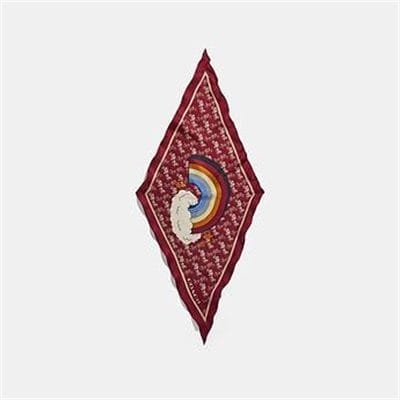 Fashion 4 - HORSE AND CARRIAGE RAINBOW PRINT SILK DIAMOND SCARF