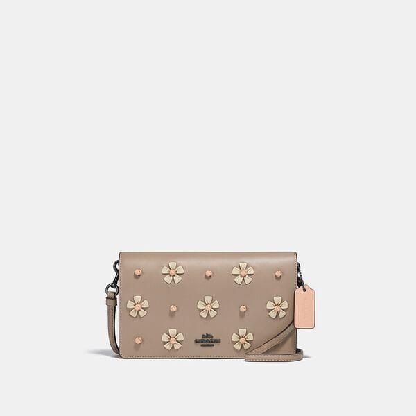 Fashion 4 - Hayden Foldover Crossbody Clutch With Tea Rose Knot