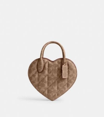 Fashion 4 - Heart Bag In Signature Canvas With Quilting