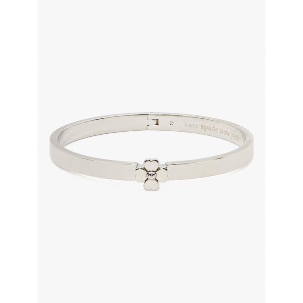 Fashion 4 - Heritage Spade Flower Metal Thin Hinged Bangle