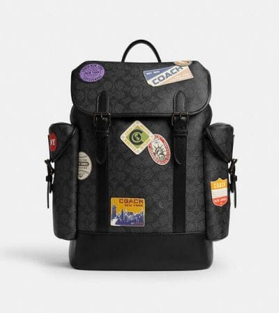 Fashion 4 - Hitch Backpack In Signature Canvas With Patches