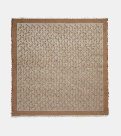 Fashion 4 - Horse And Carriage Jacquard Oversized Square Scarf