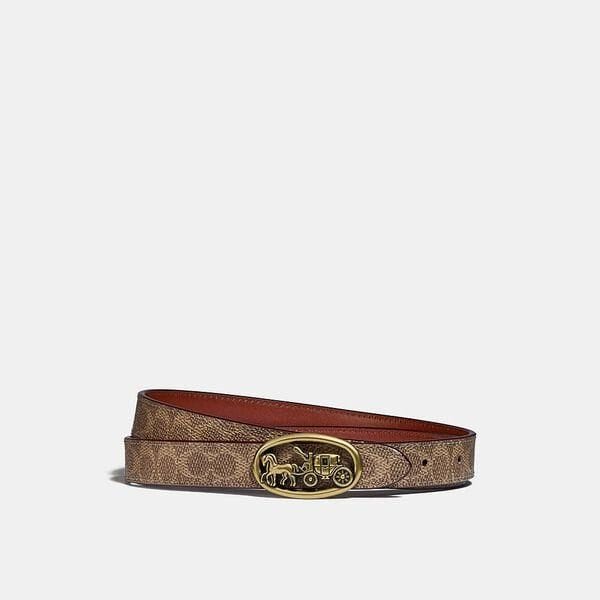 Fashion 4 - Horse And Carriage Medallion Buckle Reversible Belt