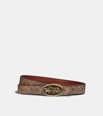 Fashion 4 - Horse And Carriage Medallion Buckle Reversible Belt