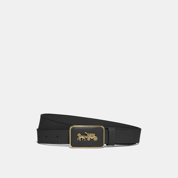 Fashion 4 - Horse And Carriage Plaque Buckle Belt