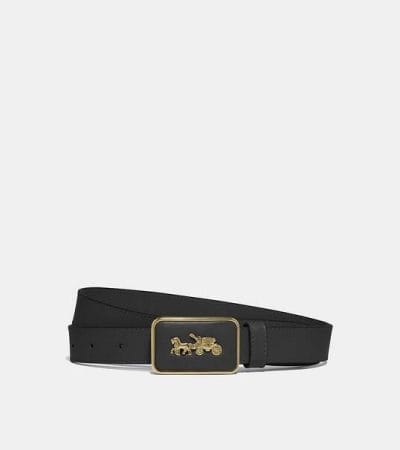Fashion 4 - Horse And Carriage Plaque Buckle Belt