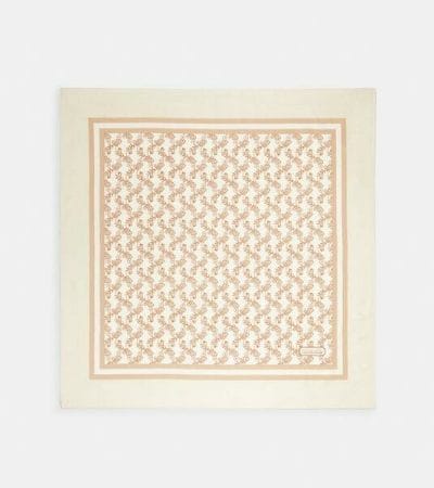 Fashion 4 - Horse And Carriage Print Silk Square Scarf