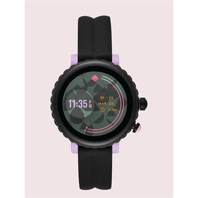 Fashion 4 - Kate Spade New York Black Silicone Sport Smartwatch Featuring Contactless Payment