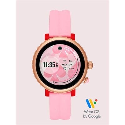 Fashion 4 - Kate Spade New York Pink Silicone Sport Smartwatch Featuring Contactless Payment