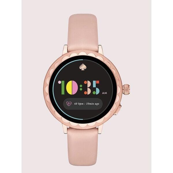 Fashion 4 - Kate Spade New York Scallop Blush Leather Smartwatch 2 Featuring Contactless Payment