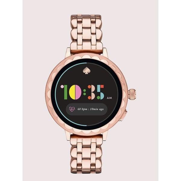 Fashion 4 - Kate Spade New York Scallop Rose Gold-ton Stainless Steel Smartwatch 2 Featuring Contactless Payment