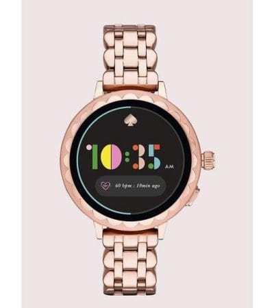 Fashion 4 - Kate Spade New York Scallop Rose Gold-ton Stainless Steel Smartwatch 2 Featuring Contactless Payment