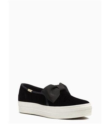 Fashion 4 - Keds X Kate Spade New York Triple Decker Velvet Bow Sneakers