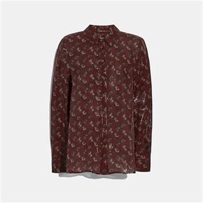 Fashion 4 - LUNAR NEW YEAR HORSE AND CARRIAGE PRINT SHIRT