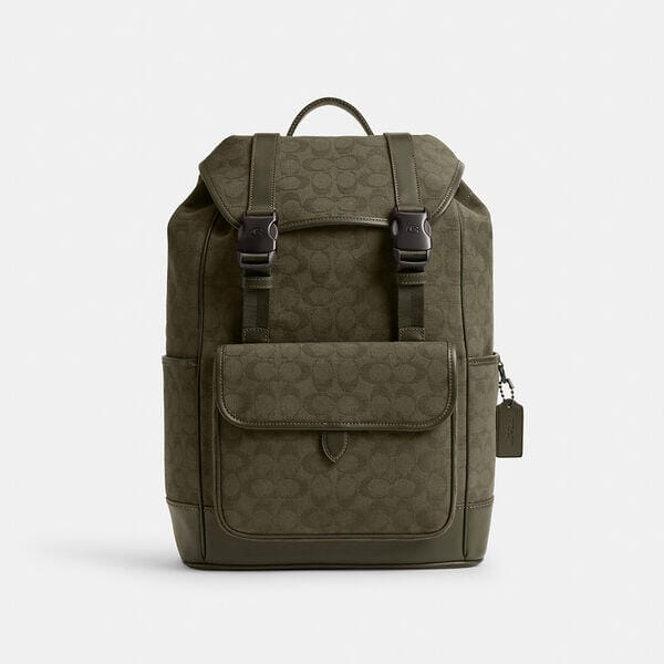 Fashion 4 - League Flap Backpack In Signature Canvas Jacquard