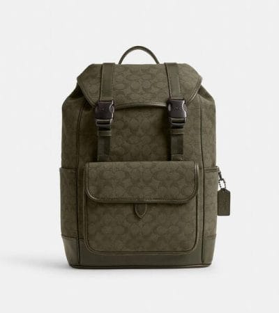 Fashion 4 - League Flap Backpack In Signature Canvas Jacquard