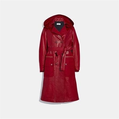 Fashion 4 - Leather Trench With Ruching Detail