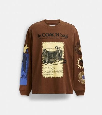 Fashion 4 - Long Sleeve Graphic T Shirt In Organic Cotton