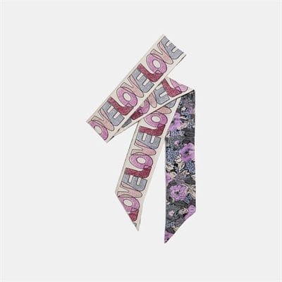 Fashion 4 - Love Nostalgic Blossom Print Silk Skinny Scarf