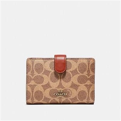 Fashion 4 - MEDIUM CORNER ZIP WALLET IN COLORBLOCK SIGNATURE CANVAS