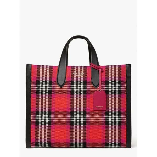 Fashion 4 - Manhattan Foliage Plaid Large Tote