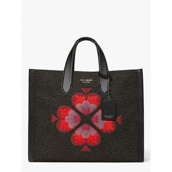 Fashion 4 - Manhattan Spade Motif Jacquard Large Tote