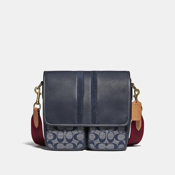 Fashion 4 - Map Bag In Signature Chambray With Varsity Stripe