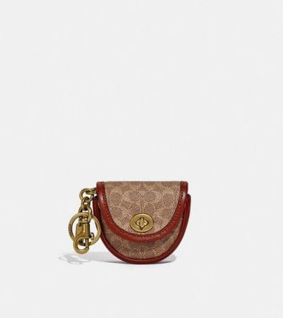 Fashion 4 - Mini Saddle Bag Charm In Signature Canvas