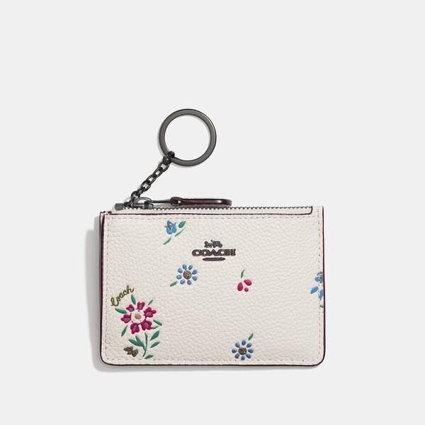 Fashion 4 - Mini Skinny Id Case With Wildflower Print