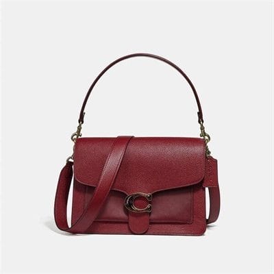 Fashion 4 - Mixed Leather With Resin C Closure Tabby Shoulder Bag