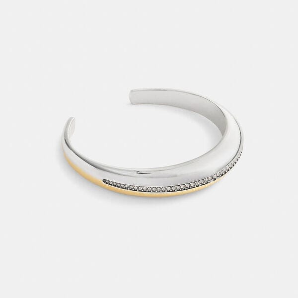 Fashion 4 - Mixed Metals Pavé Huggie Bracelet