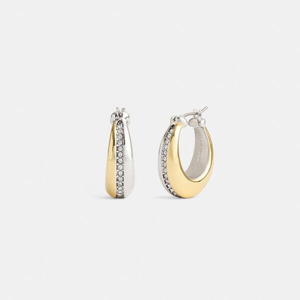Fashion 4 - Mixed Metals Pavé Huggie Earrings