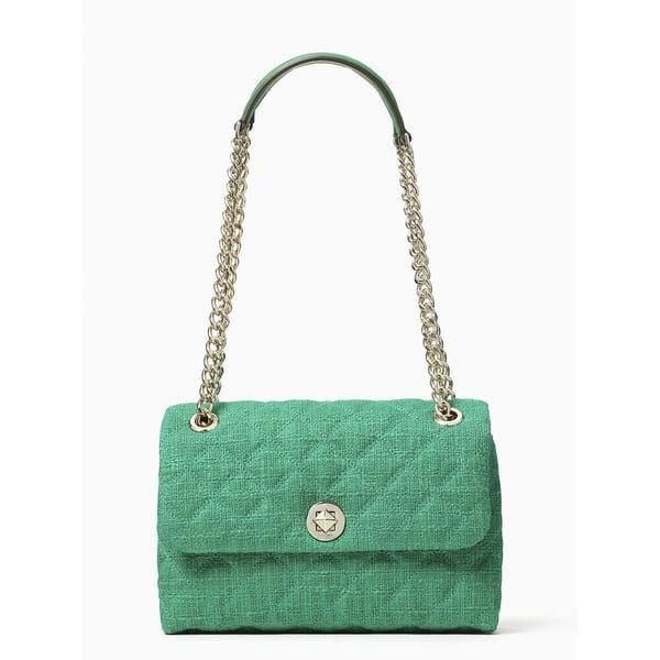 Fashion 4 - Natalia Solid Tweed Medium Flap Shoulder Bag